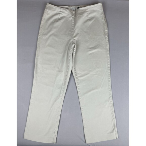 Gap Side Zip Stretch Capri Pants Women’s 8 Khakis Vintage Basic Preppy Essential - Picture 1 of 16